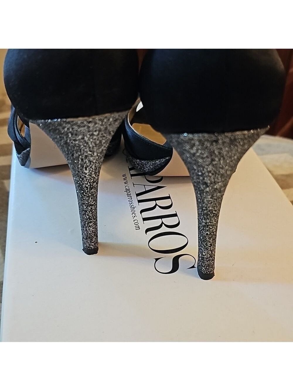 Caparros Satin Platform Peep Toe Heel - Picture 4 of 12